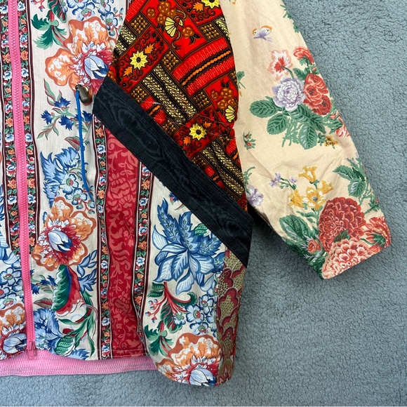 Retro Floral Handmade By Kien Ly Patchwork Jacket size XL - Picture 3 of 16